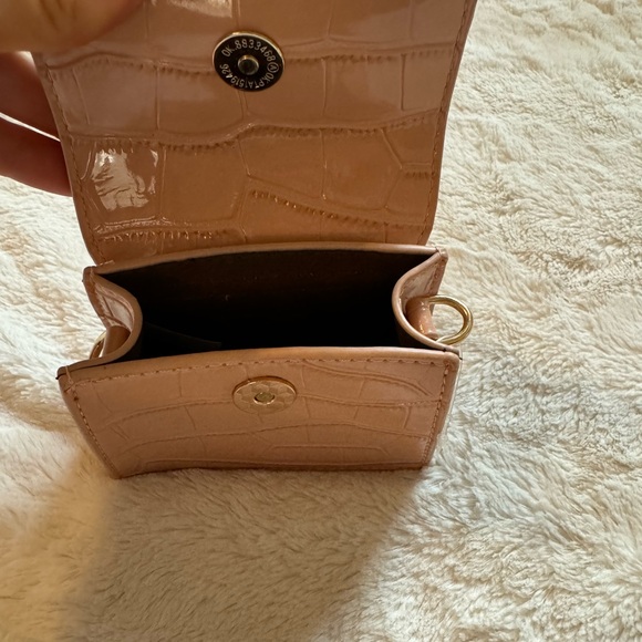 Mini Crossbody Light Pink Purse, Top Handle - Picture 2 of 5